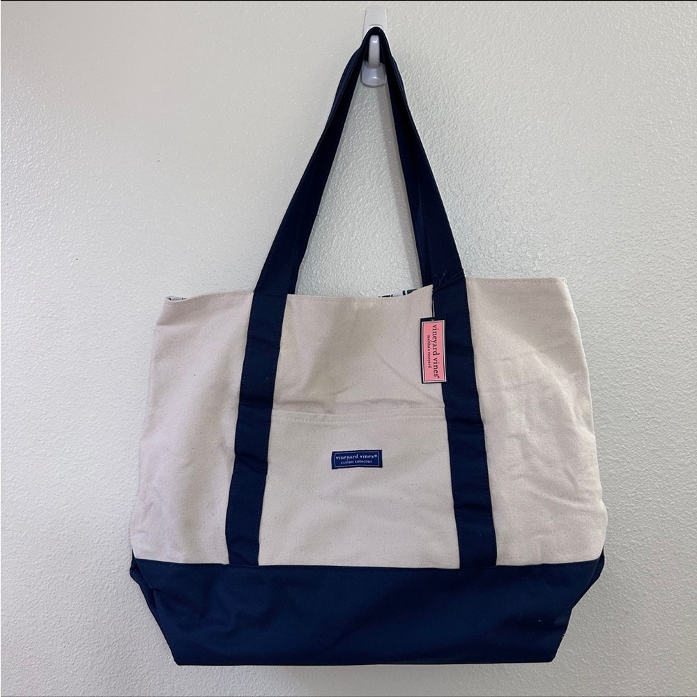 VINEYARD VINES Large Canvas Tote Bag Beach Bag Travel NEW!